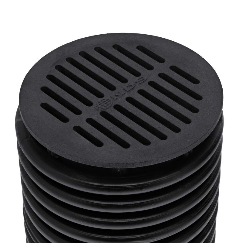 NDS 40, Grate Cover, Connects to Round 6 in. Speed-D Catch Basin 6 Inch Drain Pipes & Fittings, for Small Lawns, Landscaping, and Patios, Black Plastic - Image 4